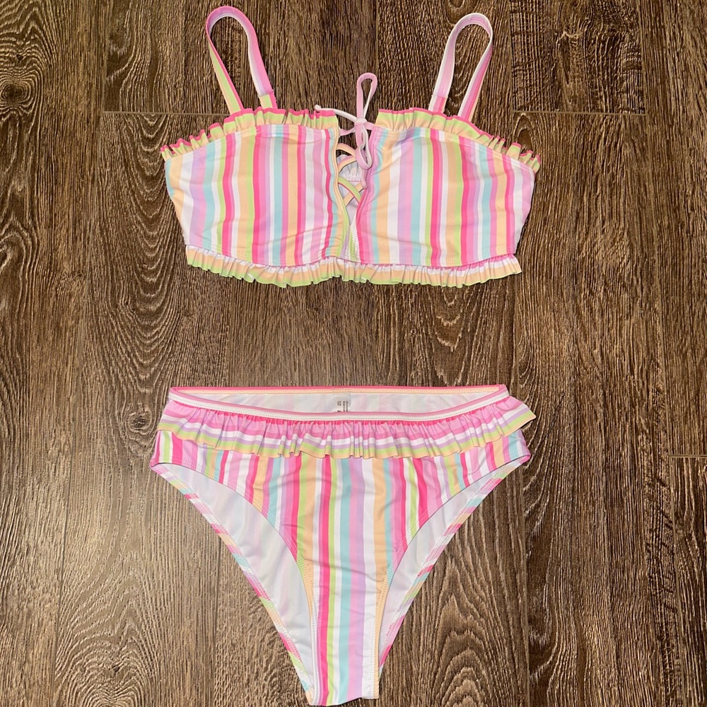 Striped Pastel Bikini Set